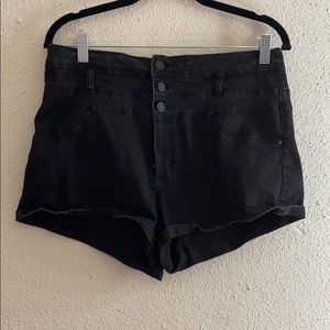 Black high waisted shorts